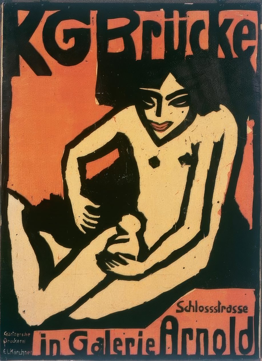 KG Bridge / in Arnold Gallery by Ernst Ludwig Kirchner