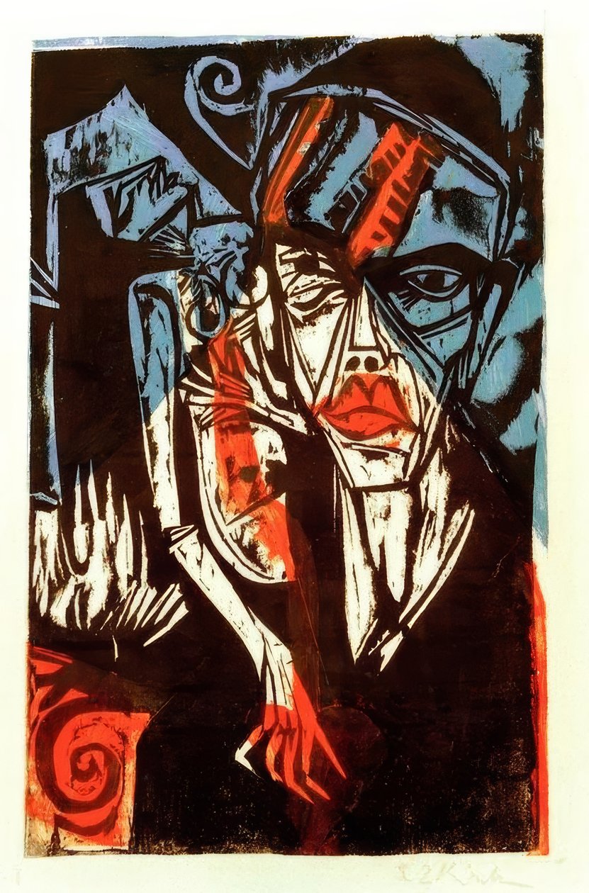 Struggles (Torments of Love) by Ernst Ludwig Kirchner