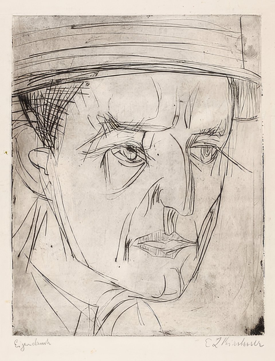 Head of Dr. Grisebach by Ernst Ludwig Kirchner