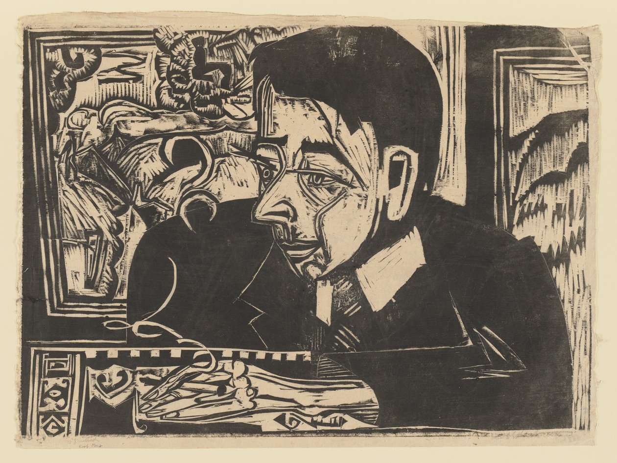 Head Merz by Ernst Ludwig Kirchner