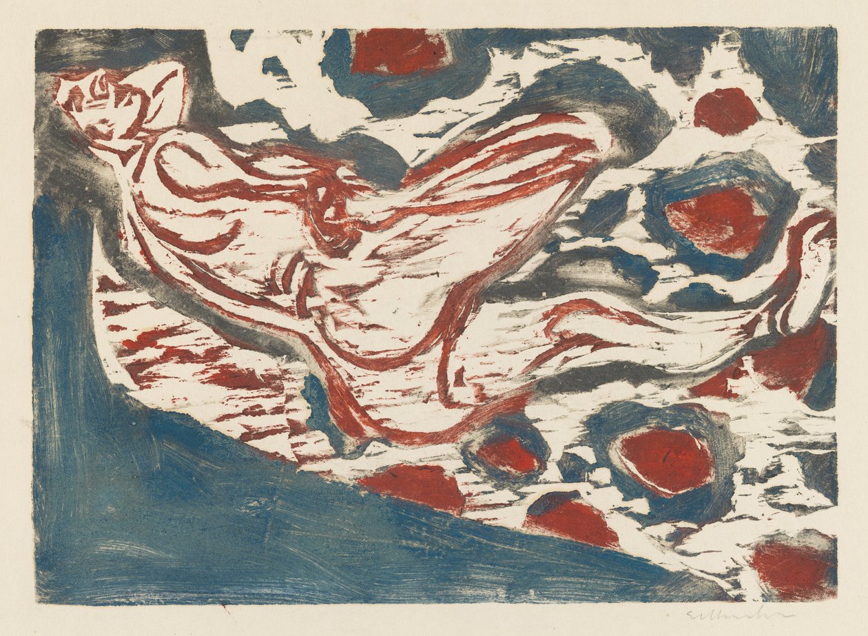 Reclining Nude by Ernst Ludwig Kirchner