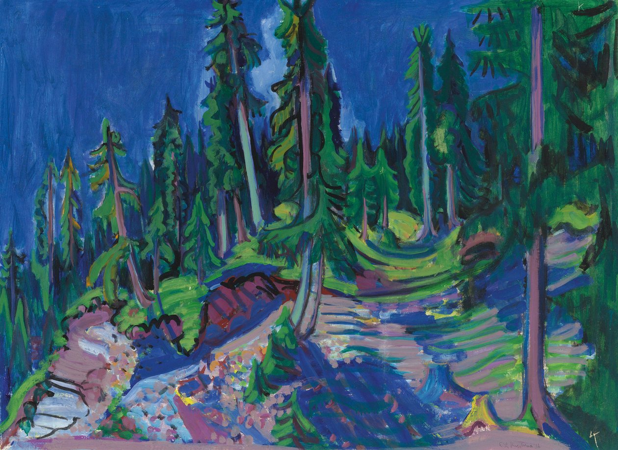 Mountain Forest Study by Ernst Ludwig Kirchner