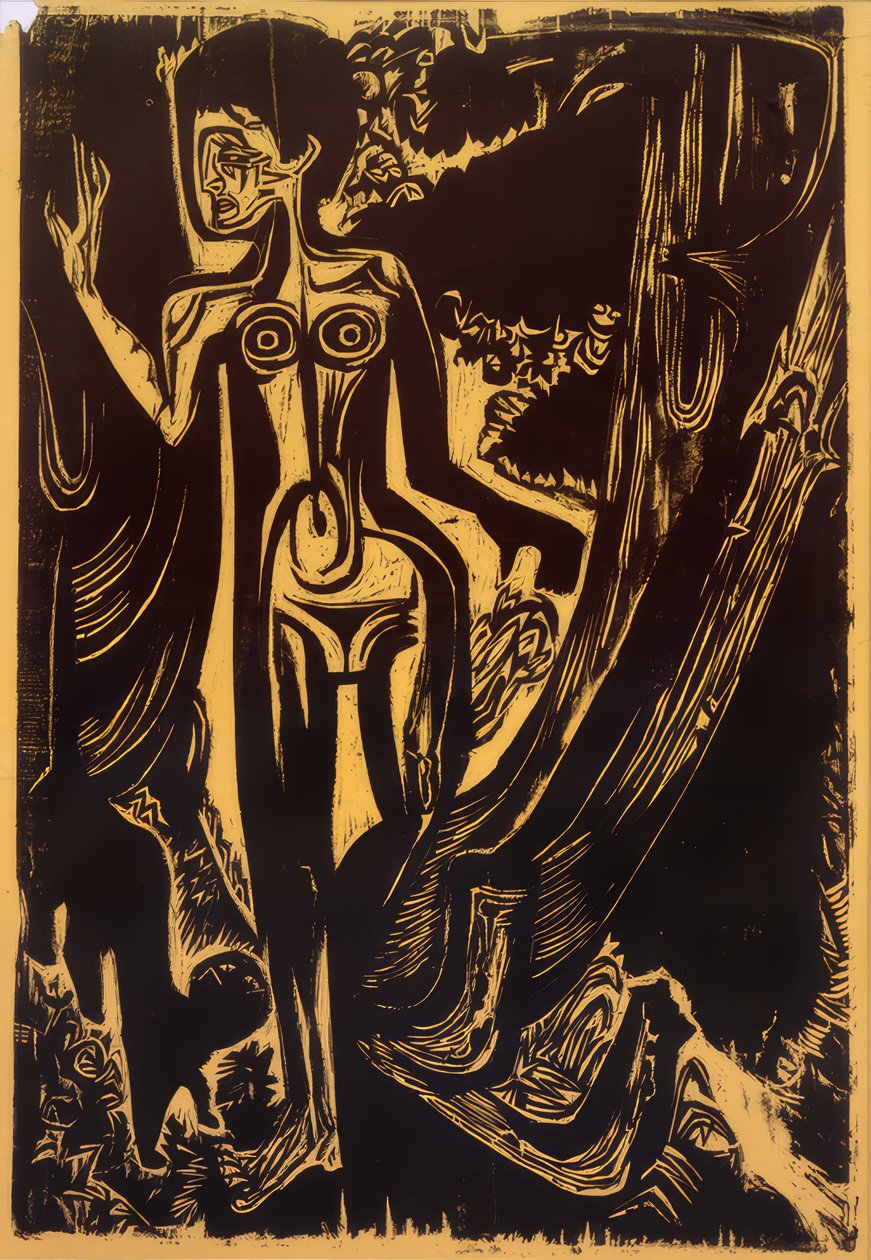 Naked Woman in the Forest by Ernst Ludwig Kirchner