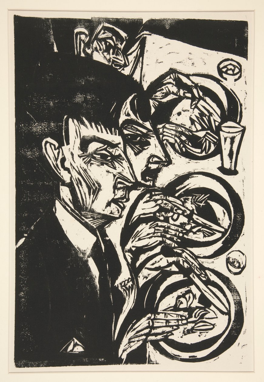 Nervous People at Dinner by Ernst Ludwig Kirchner