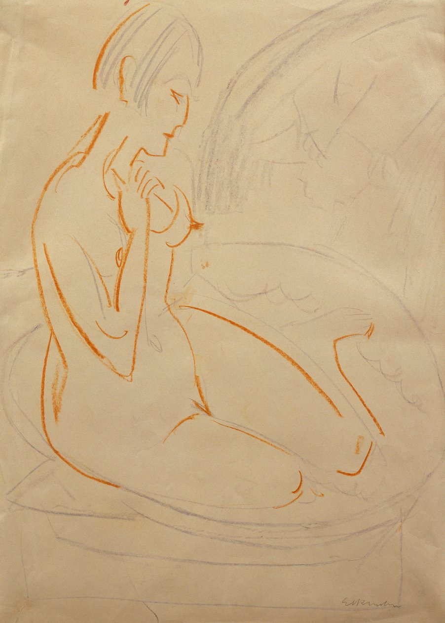 Nude by Ernst Ludwig Kirchner
