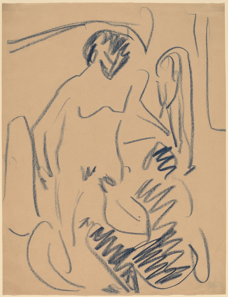 Nude on the Beach by Ernst Ludwig Kirchner