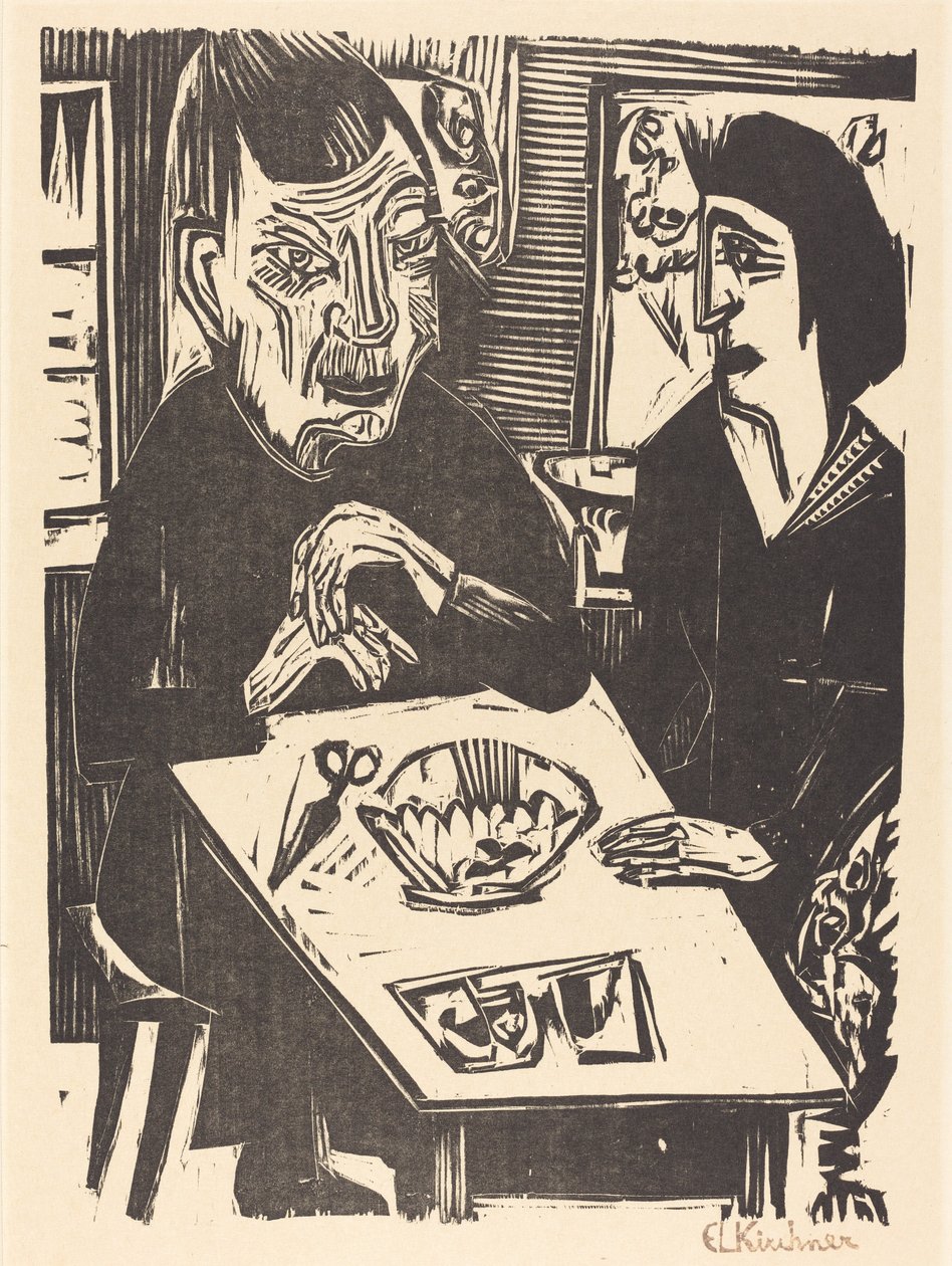 Old and Young Woman by Ernst Ludwig Kirchner