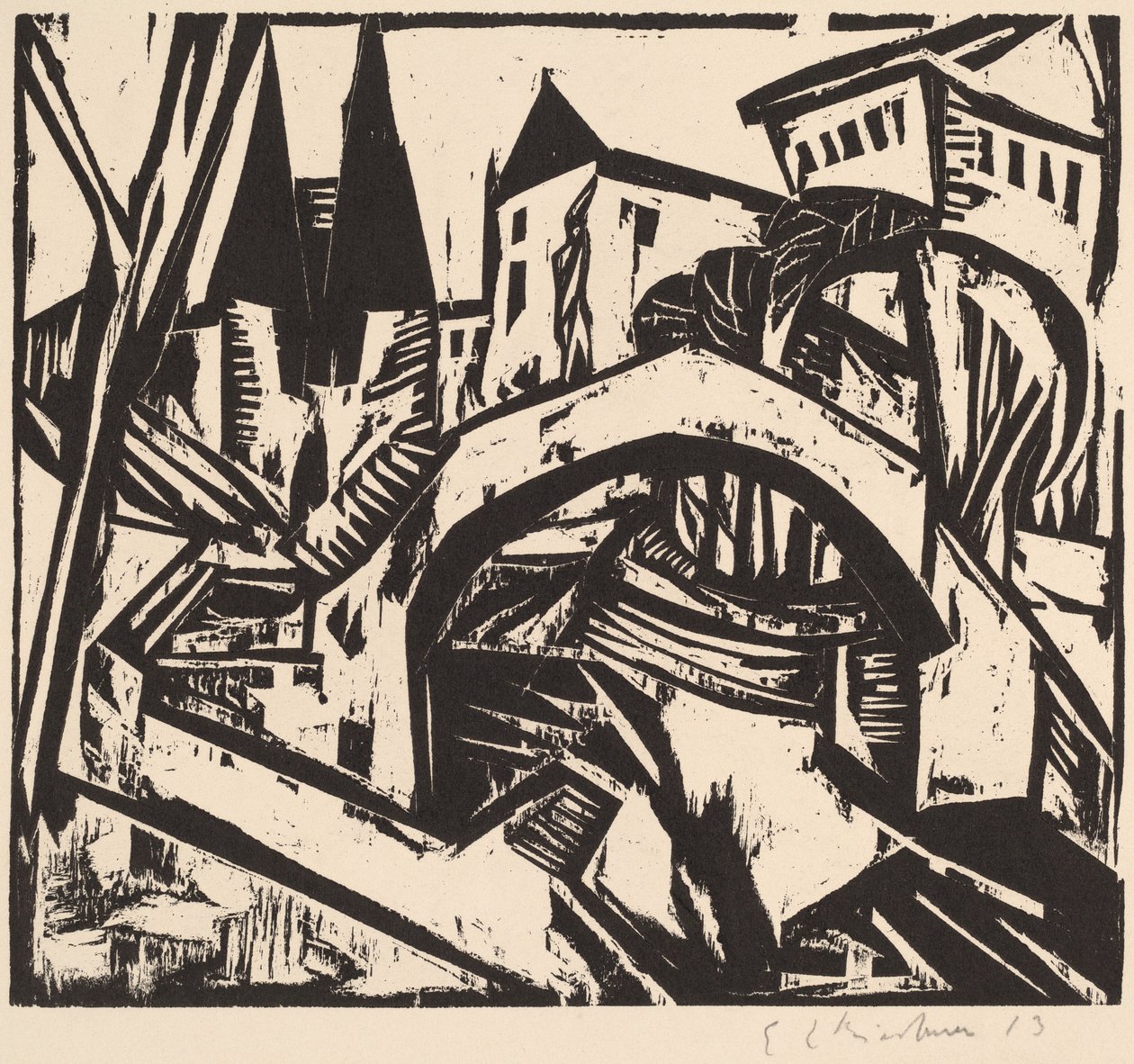 River Bank at Elisabeth (Berlin) by Ernst Ludwig Kirchner
