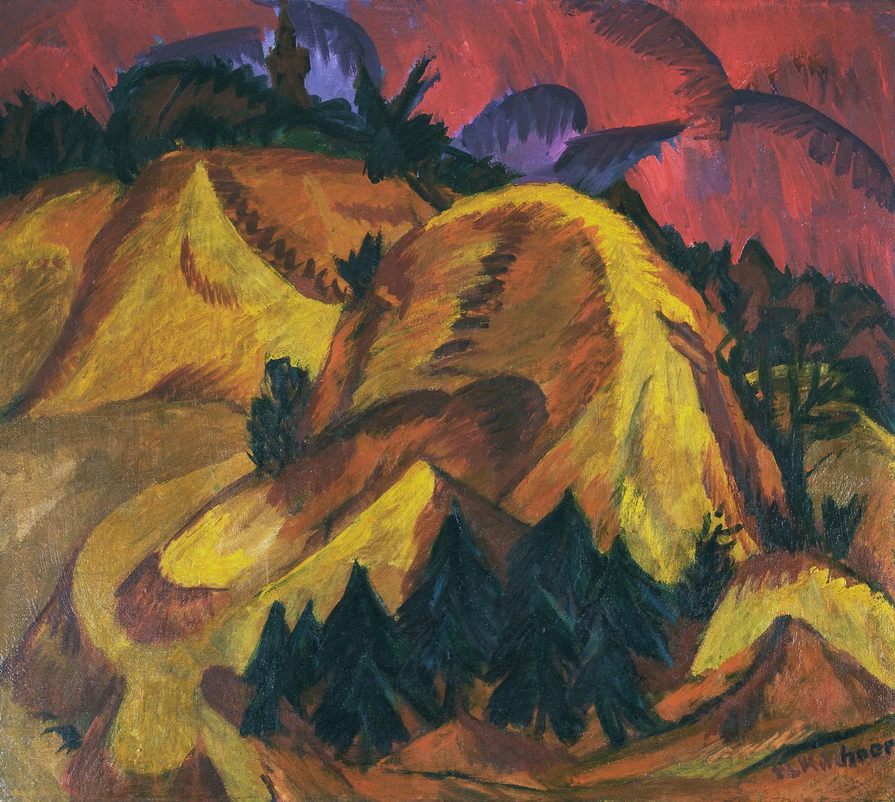 Sand Hills of the Engadin by Ernst Ludwig Kirchner