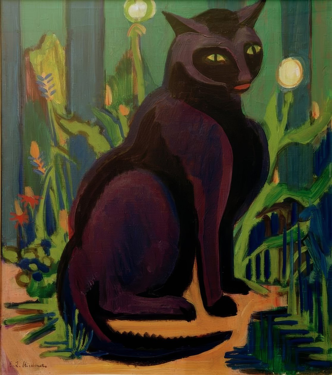 Black Cat (Cat Bobby) by Ernst Ludwig Kirchner
