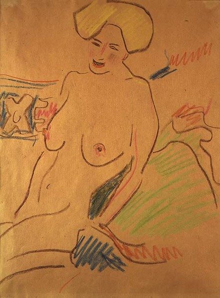 Seated Nude by Ernst Ludwig Kirchner