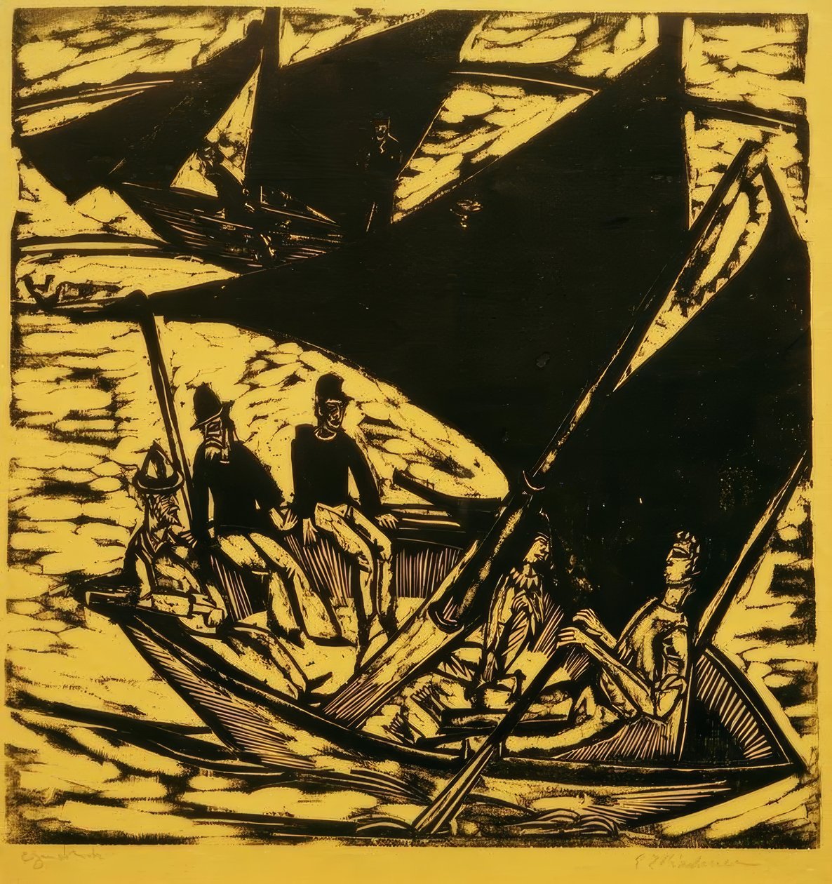 Sailboats near Fehmarn by Ernst Ludwig Kirchner