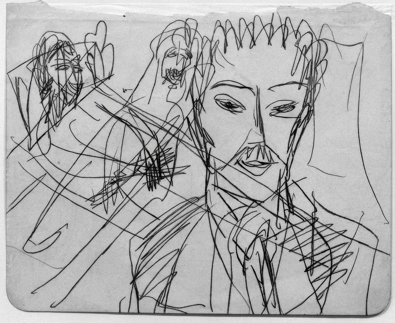 Sketch for La bête humaine by Ernst Ludwig Kirchner