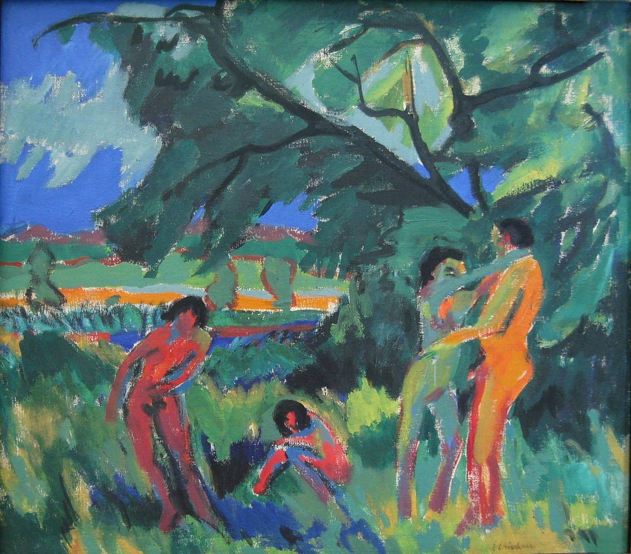 Playing Nude People by Ernst Ludwig Kirchner