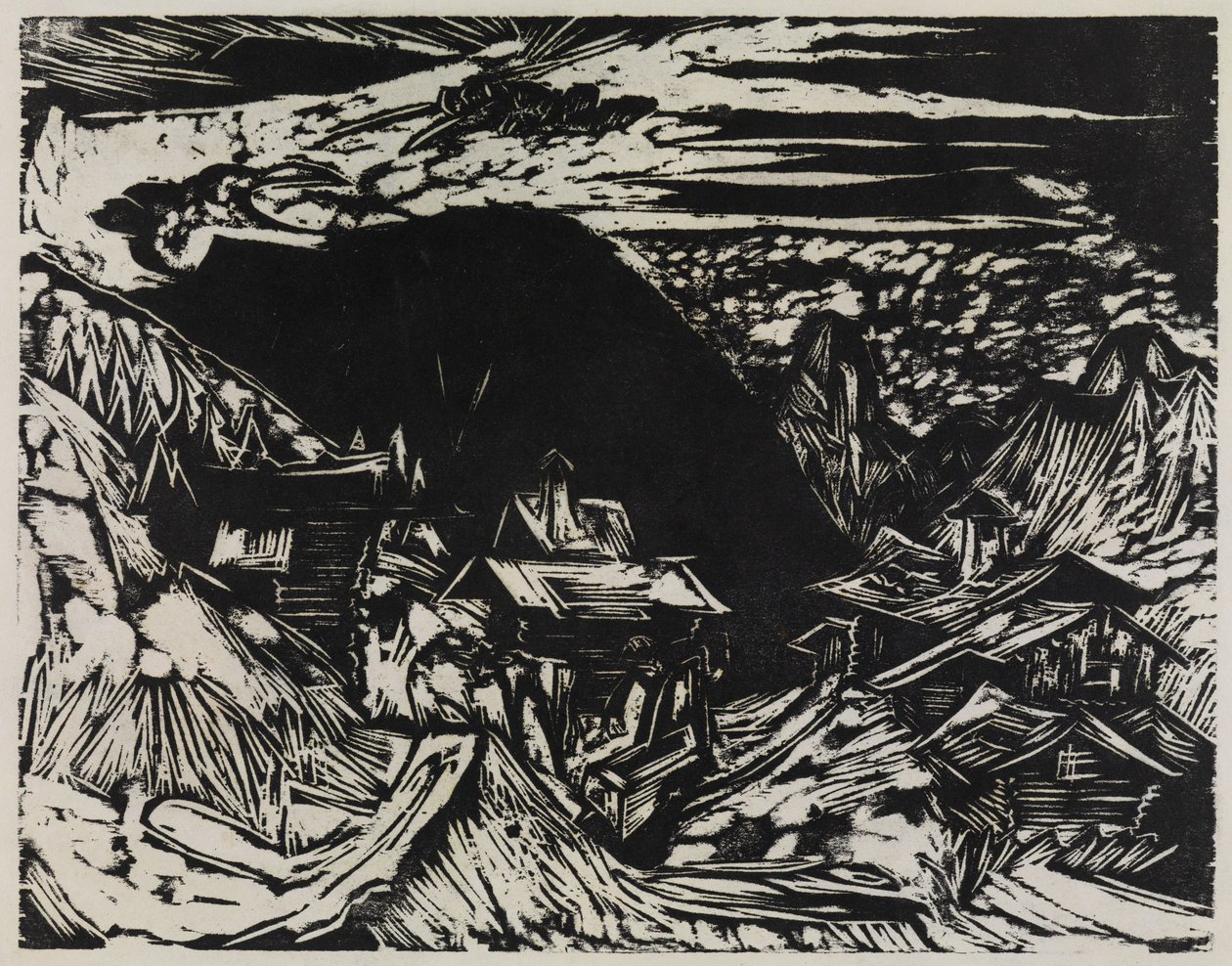 Stafelalp with Altein and Tinzenhorn by Ernst Ludwig Kirchner