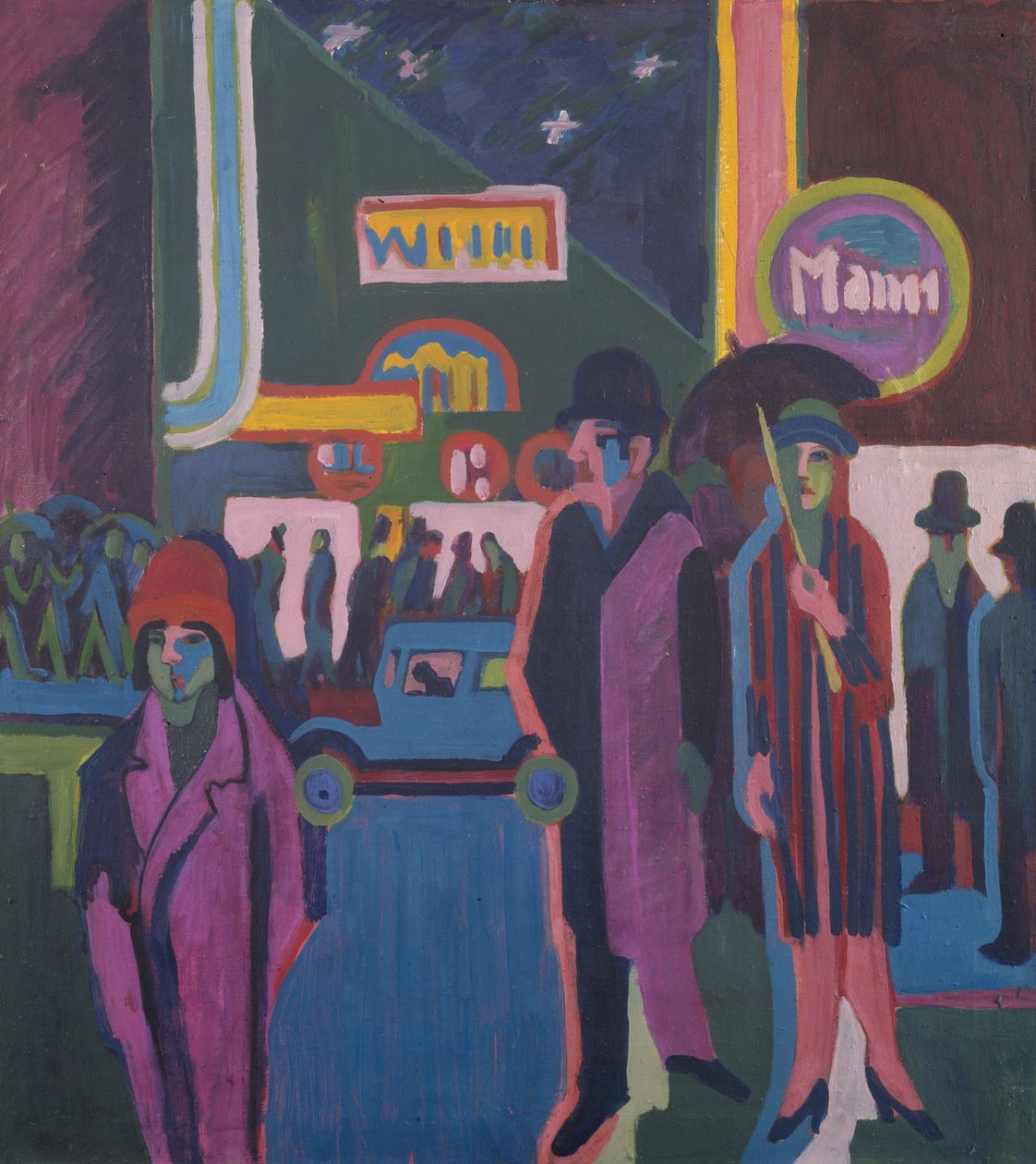 Street Scene at Night by Ernst Ludwig Kirchner