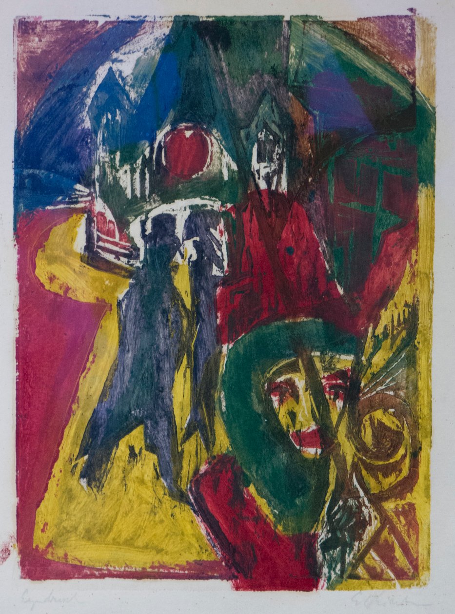 Street with Cocotte, Berlin Street Scene, 1915-1916 by Ernst Ludwig Kirchner