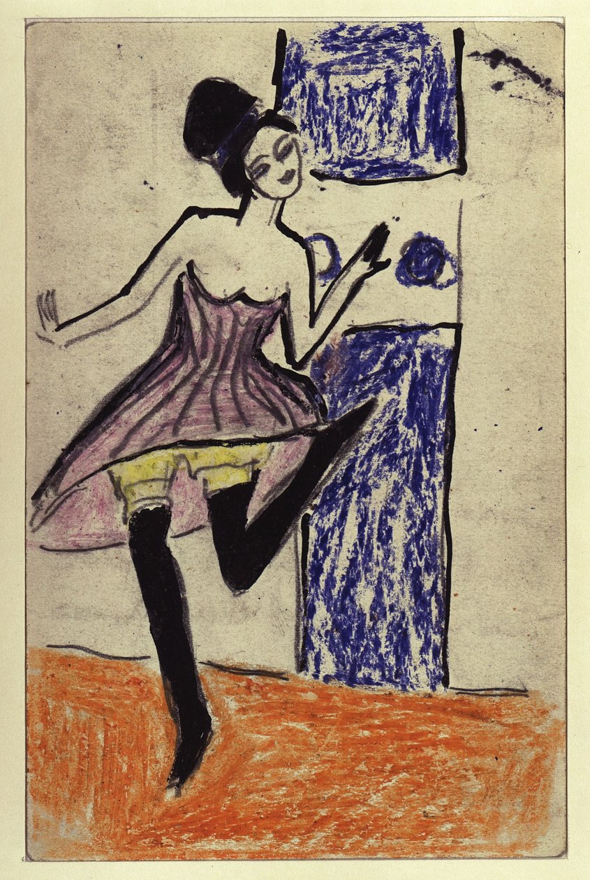 Dancer (Postcard to Maschka Mueller) by Ernst Ludwig Kirchner