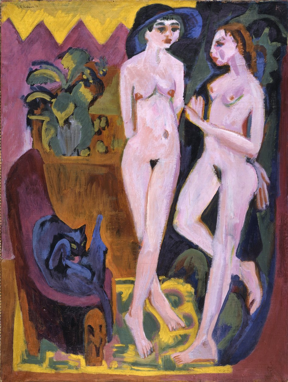 Two Nudes in a Room by Ernst Ludwig Kirchner