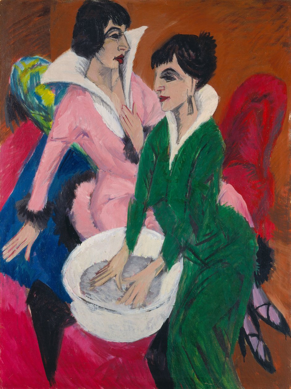 Two Women by a Sink. The Sisters by Ernst Ludwig Kirchner