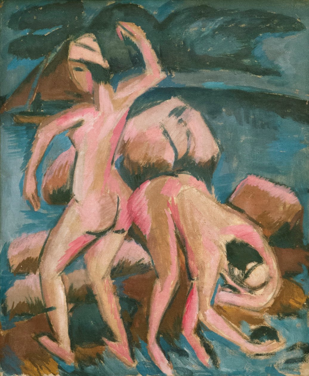 Two Bathers, Fehmarn, 1912 by Ernst Ludwig Kirchner