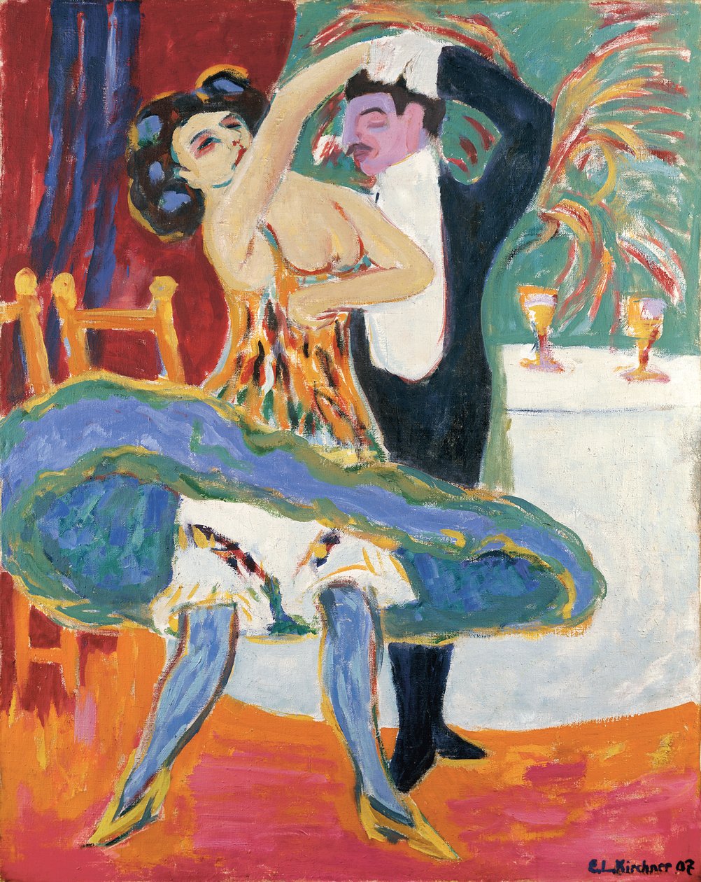 Vaudeville Theater (English Dancing Couple), c.1909 by Ernst Ludwig Kirchner