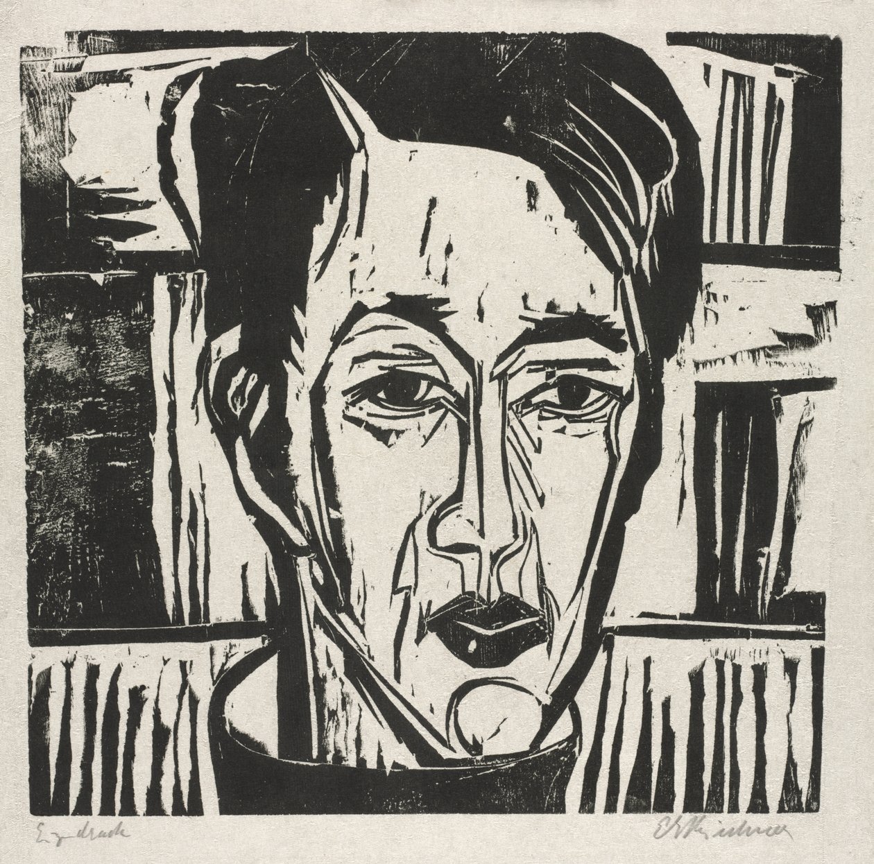 Wehrlin, Facing Front by Ernst Ludwig Kirchner