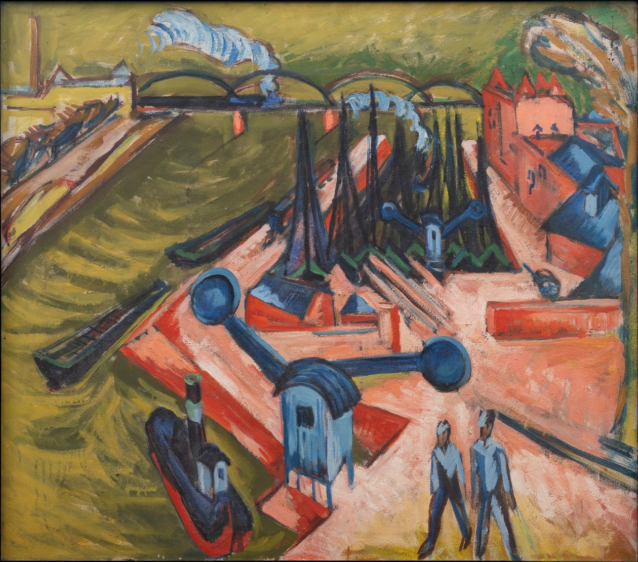 Western Harbour in Frankfurt am Main by Ernst Ludwig Kirchner