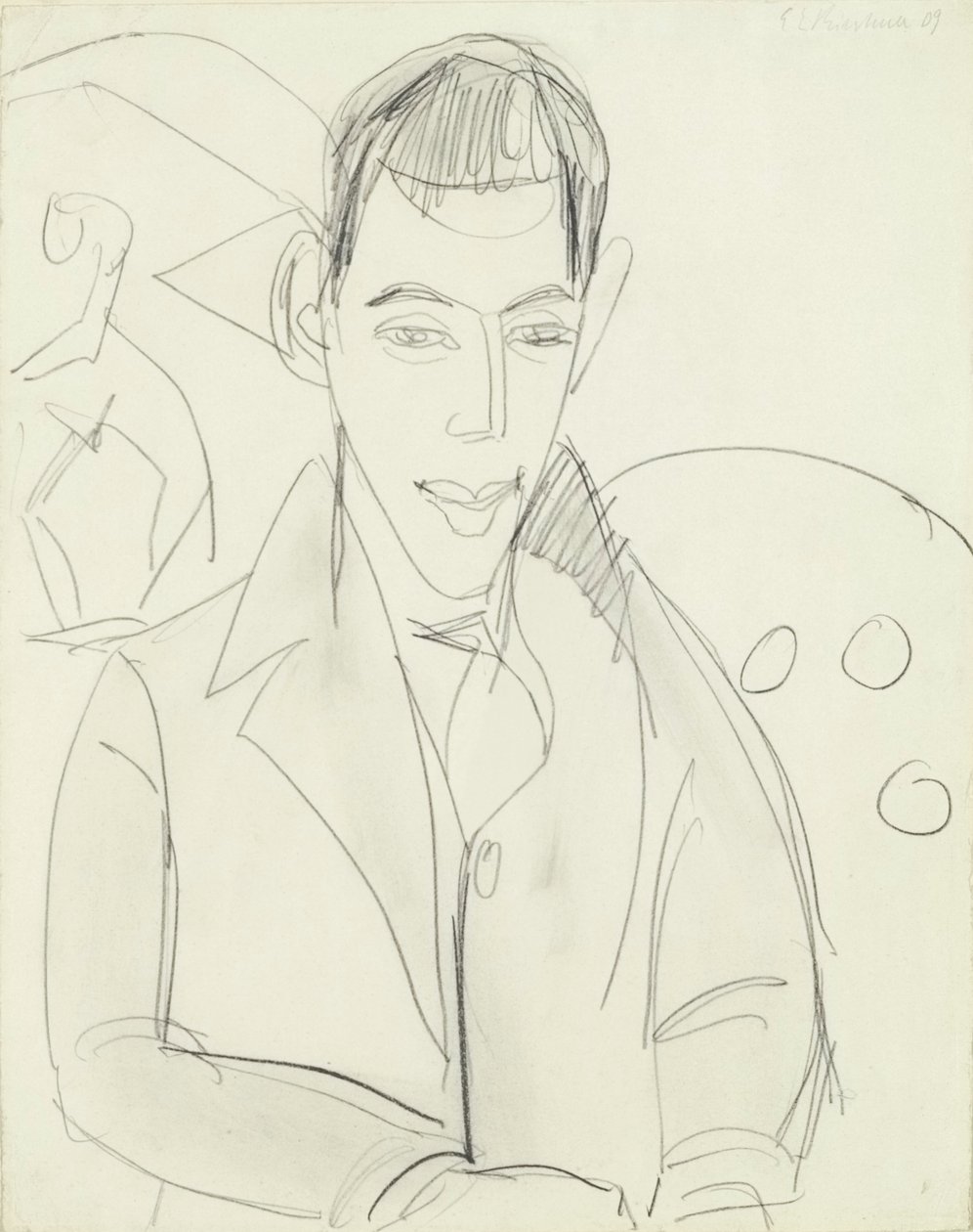 Young Poet (Simon Guttmann), 1911 by Ernst Ludwig Kirchner