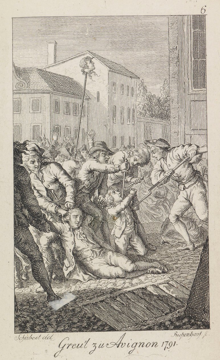 The Massacres of La Glacière on 16-17 October 1791, 1793-1799 by Ernst Ludwig Riepenhausen