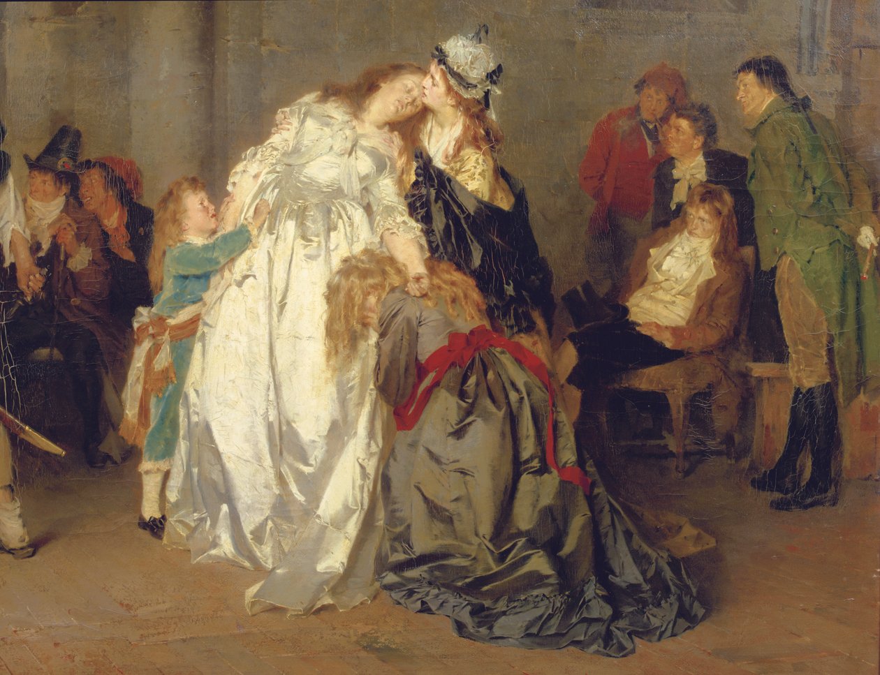King Louis XVI of France Bidding Farewell to His Family in the Temple Prison (detail) by Ernst Meisel