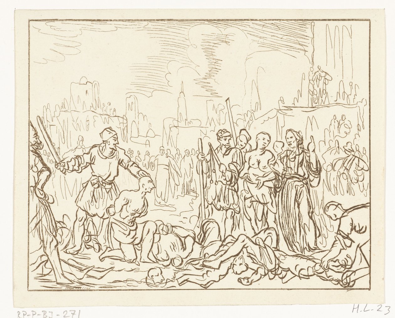 Felicitas and Her Seven Sons Beheaded by Ernst Willem Jan Bagelaar