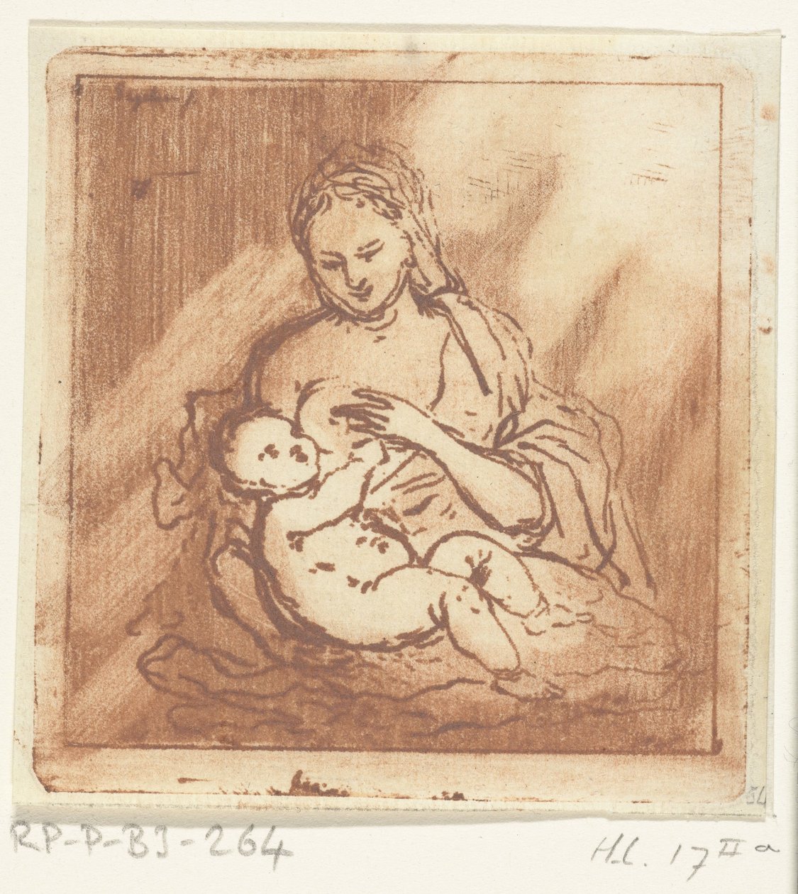 Mary breastfeeding Christ by Ernst Willem Jan Bagelaar