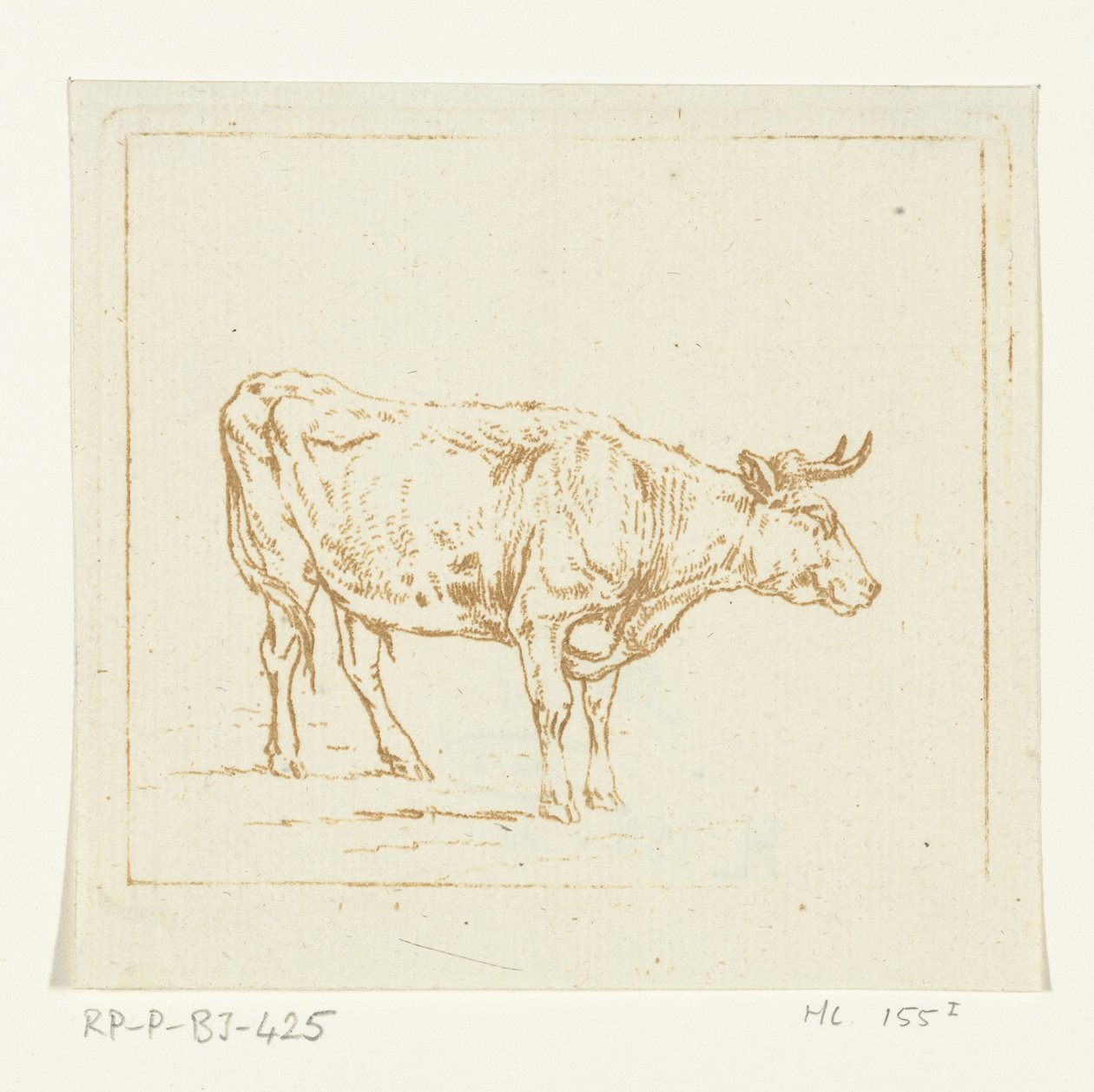 Bull Standing, Facing Right by Ernst Willem Jan Bagelaar