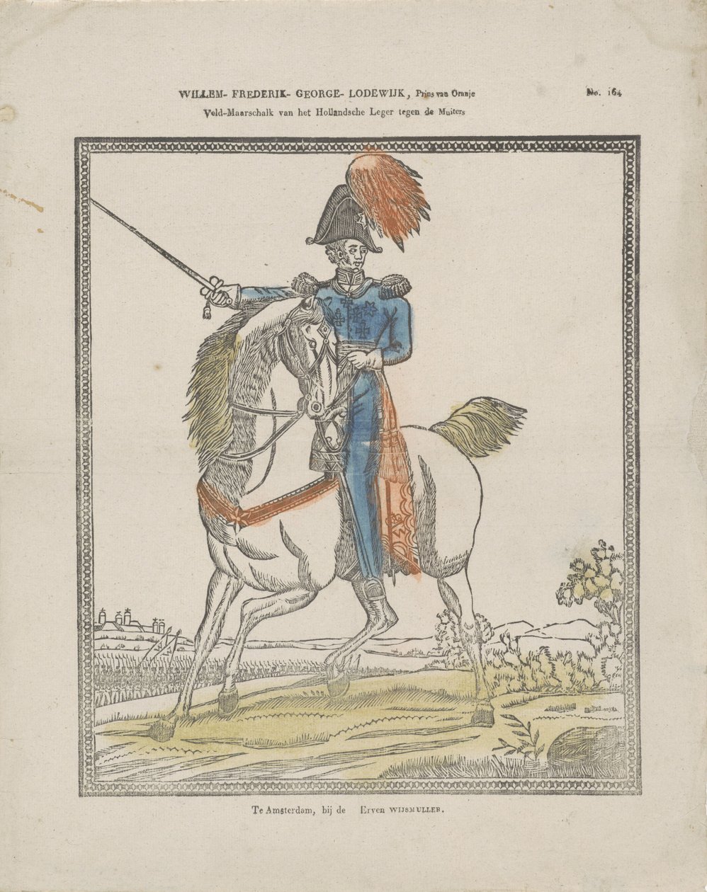 Willem-Frederik-George-Lodewijk, Prince of Orange / Field Marshal of the Dutch Army against the Mutineers by Erve Wijsmuller