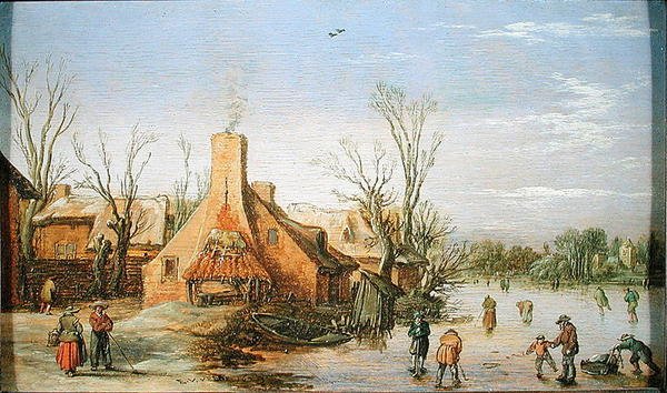 A Village in Winter by Esaias I van de Velde