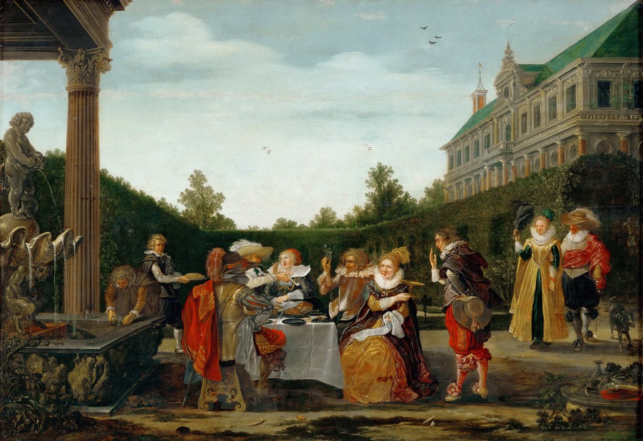 Feast in the Castle Park by Esaias I van de Velde