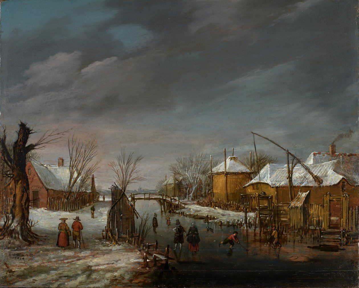 Winter Scene by Esaias I van de Velde