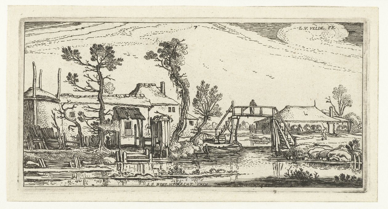Farm by a Canal near Haarlem by Esaias van de Velde