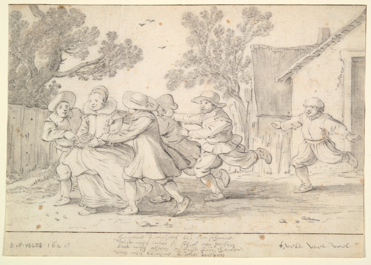 Boys Chasing a Girl by Esaias van de Velde