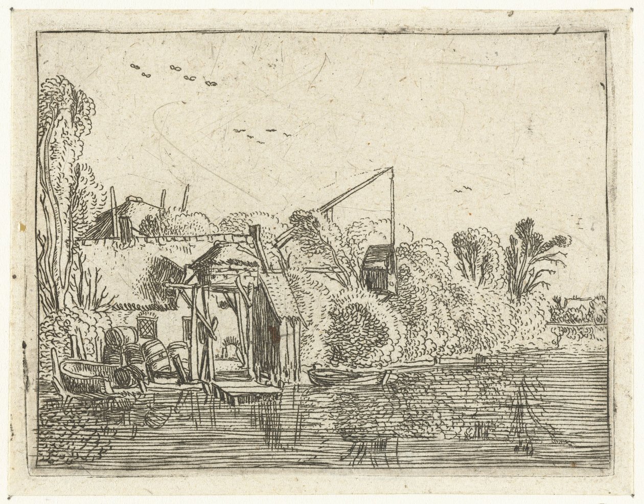 Brewery on the Bank of a River by Esaias van de Velde