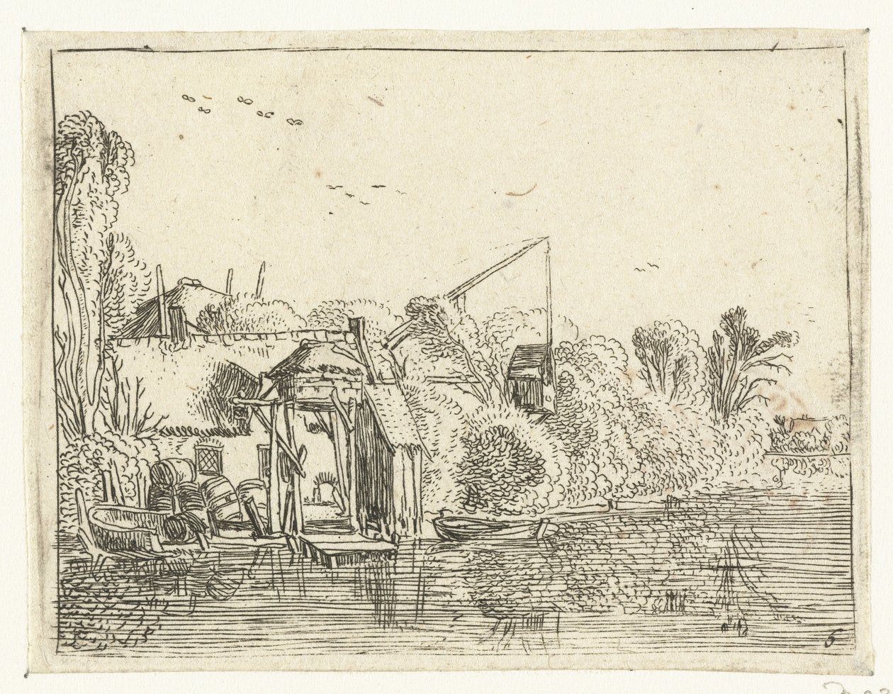 Brewery on the Bank of a River by Esaias van de Velde
