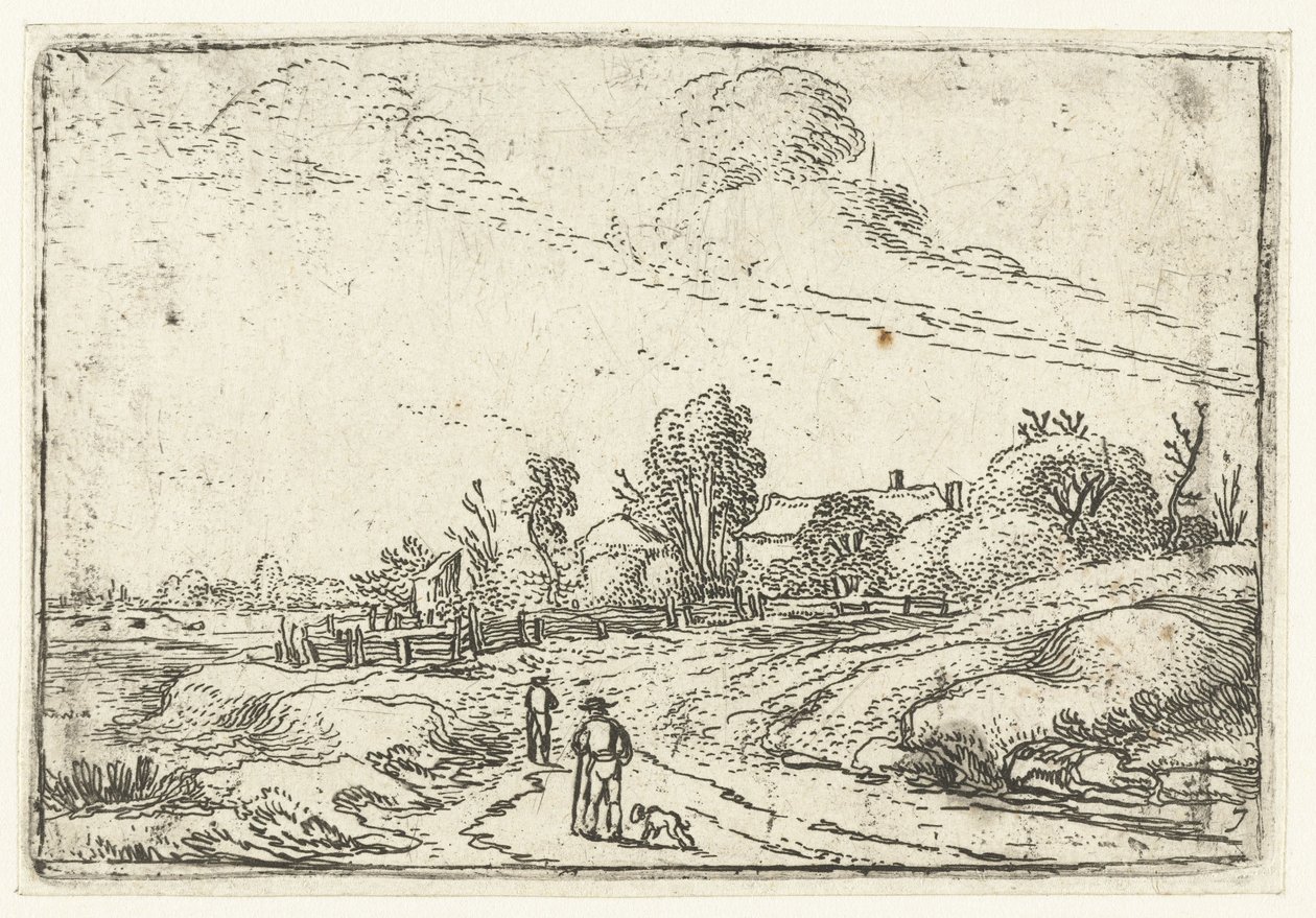 Path along a farm by Esaias van de Velde
