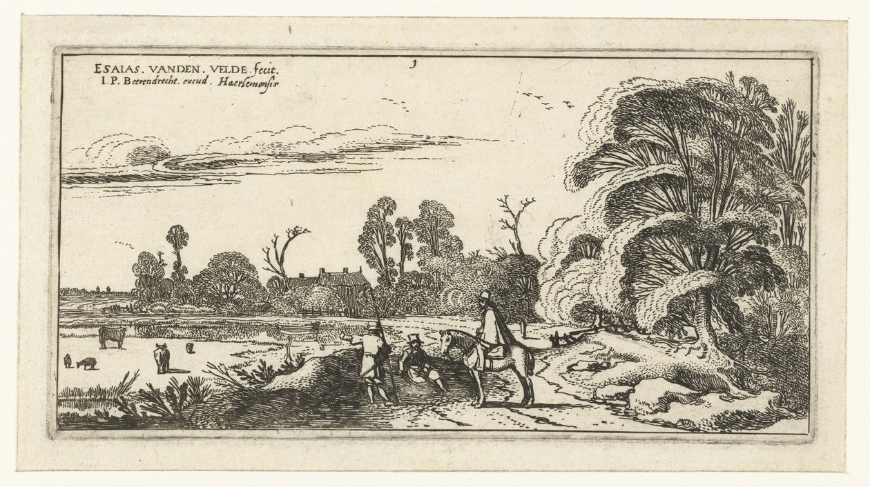 Rider and Walkers on a Road near Lisse by Esaias van de Velde