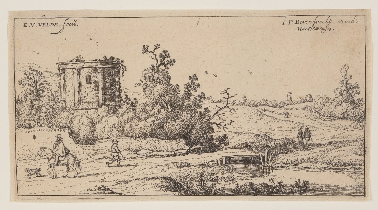 Ruins of a Roman Temple, from Landscapes by Esaias van den Velde I