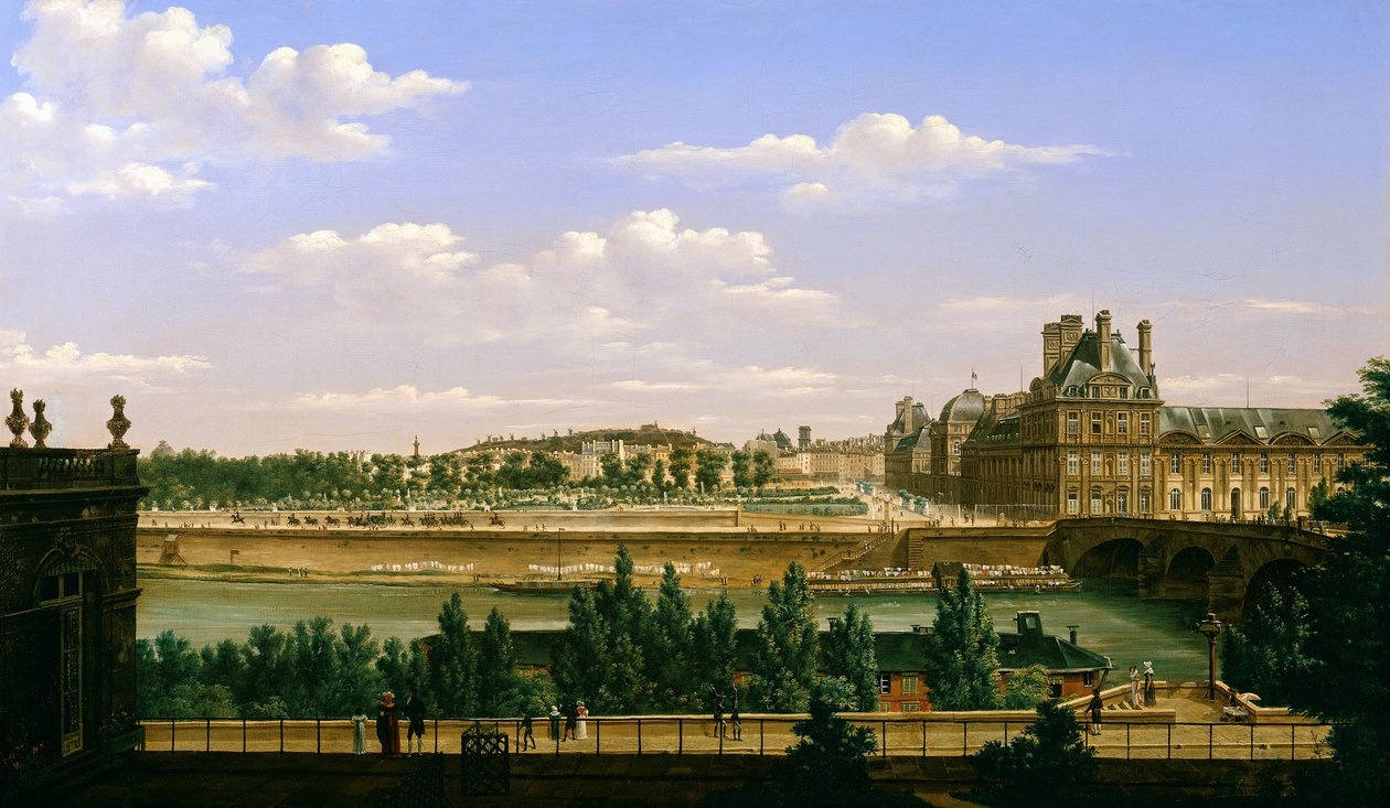 View of the Gardens and Palace of the Tuileries from the Quai d