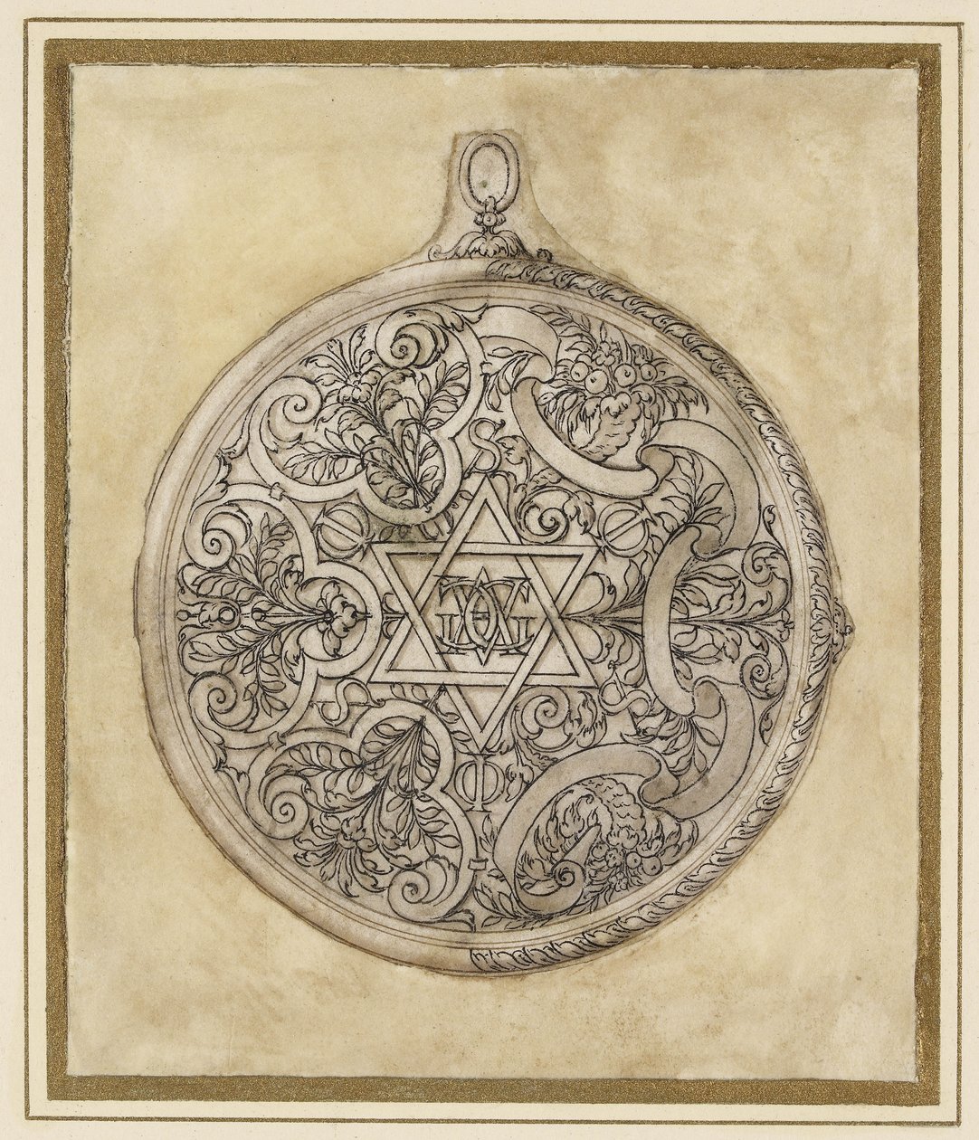 Design for a circular pendant by Etienne Delaune