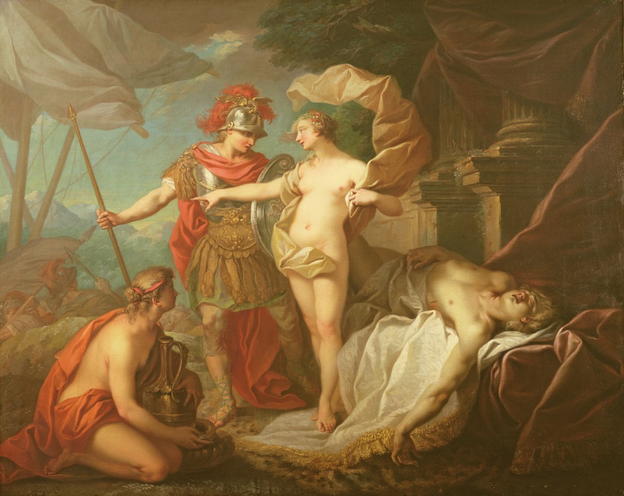 Achilles Leaving to Avenge the Death of Patroclus by Étienne Jeaurat