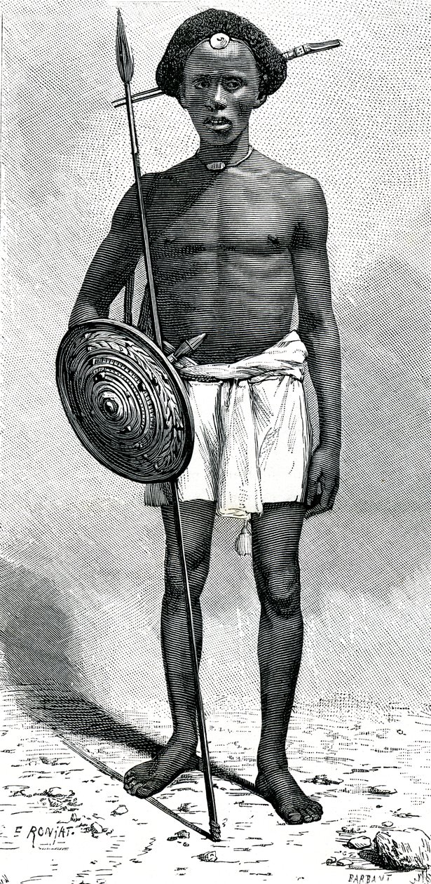 Somali Warrior of the Ouadan Clan by Etienne Antoine Eugene Ronjat