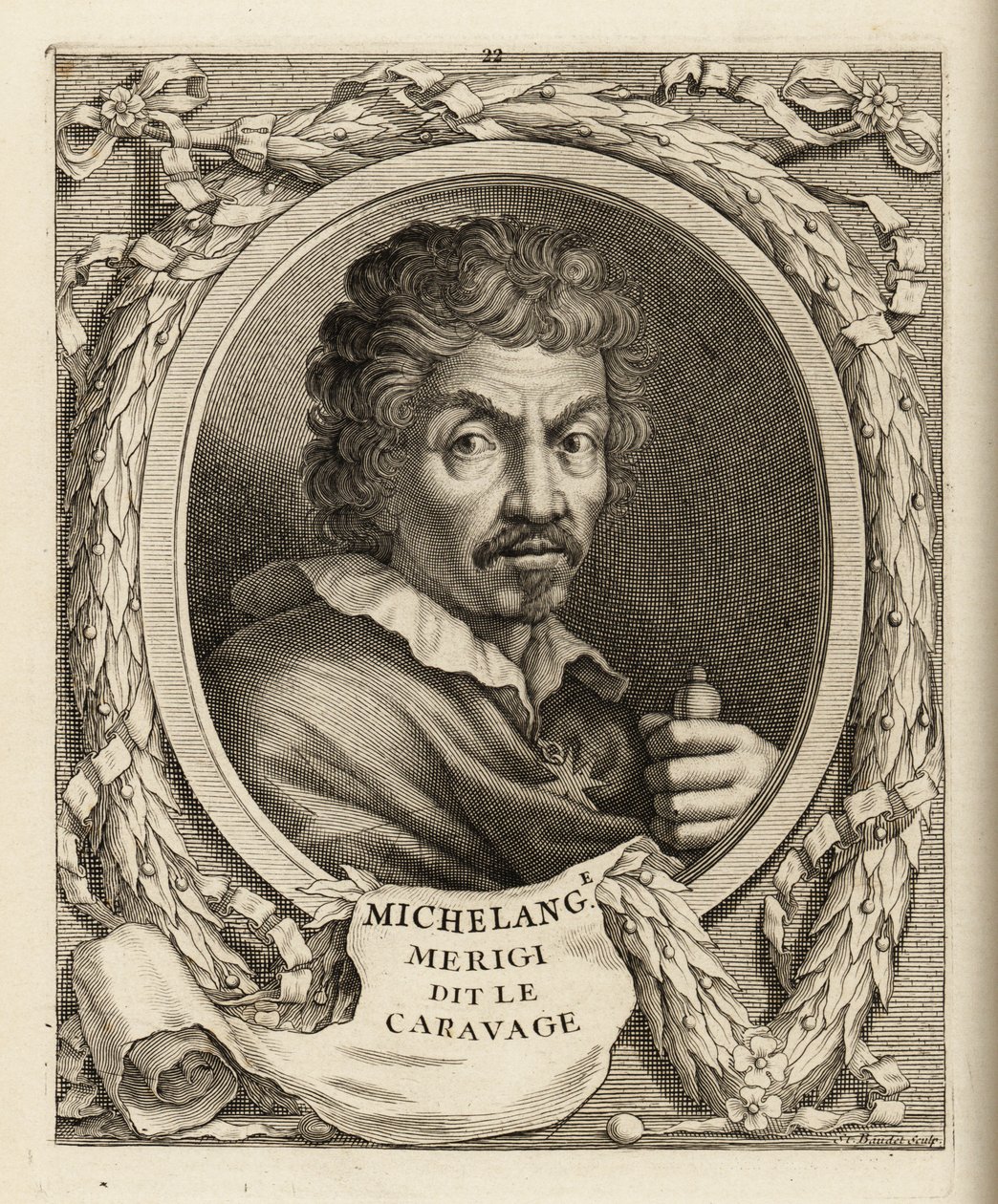 Portrait of Michelangelo Merisi da Caravaggio by Etienne Baudet